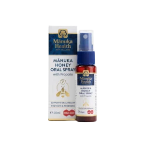 Manuka med MGO 400+ i propolis sprej pomažu u održavanju oralnog zdravlja i higijene. Štiti i osvježava dah s visokokvalitetnim MGO ™ 400+ Manuka medom, BIO30 ™ novozelandskim propolisom i jakim biljnim ekstraktima.